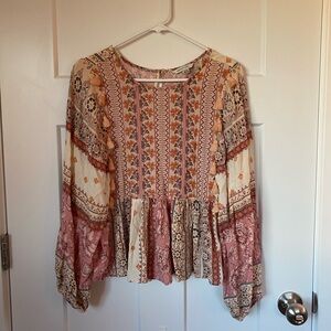 American Eagle Outfitters Bohemian Patterned Blouse
